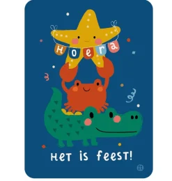 By- Bora kaart 'Hoera het is feest'