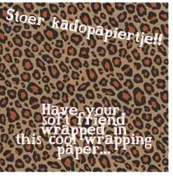 Cadeaupapier luipaard kraft