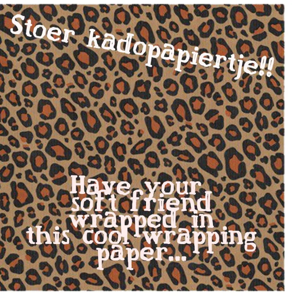 Cadeaupapier luipaard kraft
