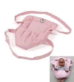 Draagzak / babydrager roze voor o.a. de Gordi en Miniland poppen