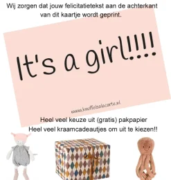 felicitatiekaartje It's a Girl