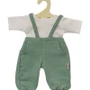 Heless tuinbroek met t-shirt voor Gordi poppen / saliegroen