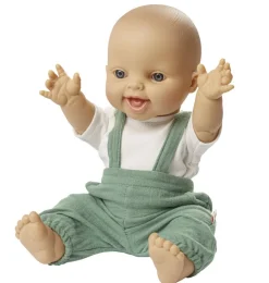 Heless tuinbroek met t-shirt voor Gordi poppen / saliegroen