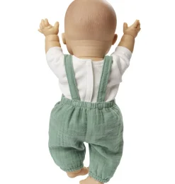 Heless tuinbroek met t-shirt voor Gordi poppen / saliegroen