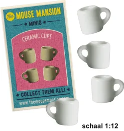 Het muizenhuis / vier bekers / schaal 1:12