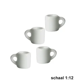 Het muizenhuis / vier bekers / schaal 1:12