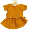 Hollie kledingset okergeel voor Gordi poppen