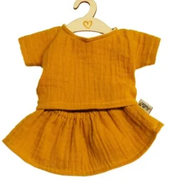 Hollie kledingset okergeel voor Gordi poppen
