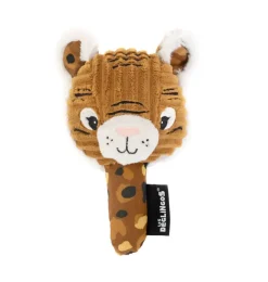 Les Du00e9glingos tijger rammelaar en piepspeeltje met spiegel