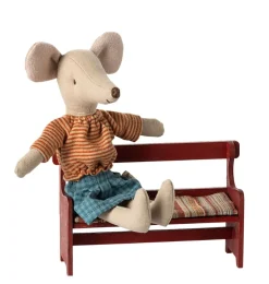 Maileg bankje voor de muisjes / rood