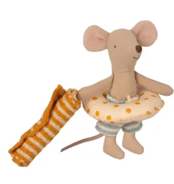 Maileg beach muis little brother met strandhokje en accessoires