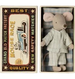 Maileg Big brother muisje met pyjama in matchbox / collectie 2024