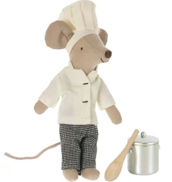 Maileg big brother muis kok met soeppan en lepel