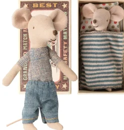 Maileg Big Brother muis in matchbox