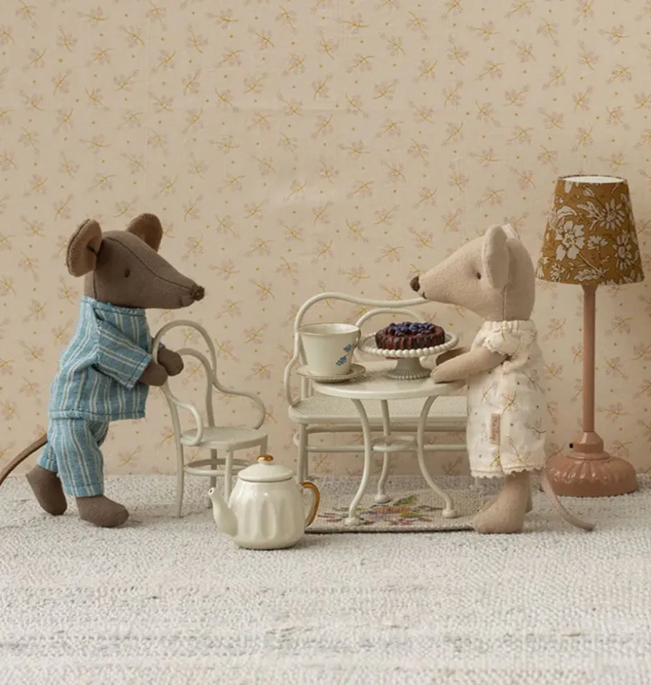 Maileg cafu00e9 set voor de muisjes / off white