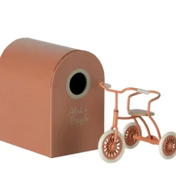 Maileg driewieler fiets met abri voor de muisjes / kleur coral