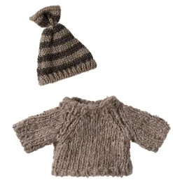Maileg gebreide sweater met muts voor Big Brother muis