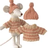 Maileg gebreide sweater met muts voor Big Sister muis