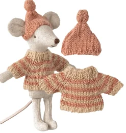 Maileg gebreide sweater met muts voor Big Sister muis