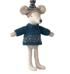 Maileg gebreide trui en muts voor vader muis