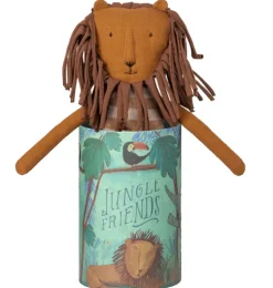 Maileg jungle friends leeuw met pyjama en gebreide muts