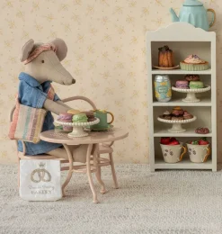 Maileg kledingset moeder muis / denim jurk + tas + haarband