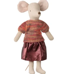 Maileg kledingset petite couture moeder muis / rok en top