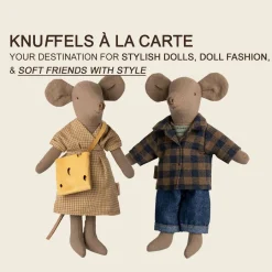 Maileg kledingset vader muis / geruit overhemd en jeans