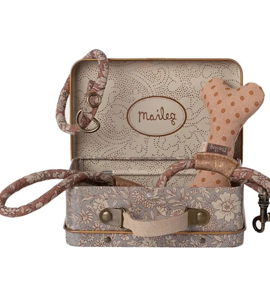 Maileg puppy supply set in metalen koffertje