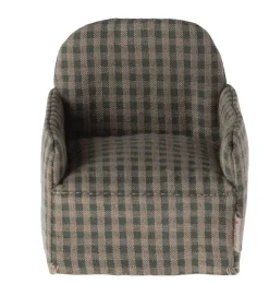 Maileg stoel voor de muisjes / groen geruit