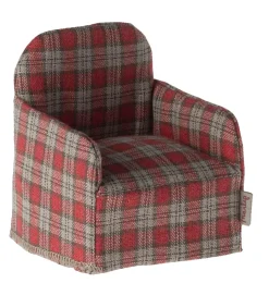 Maileg stoel voor de muisjes / rode ruitprint