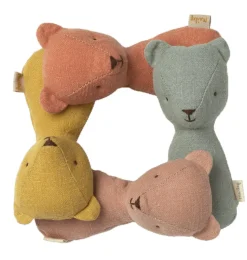 Maileg teddybeer rammelaar / dusty yellow
