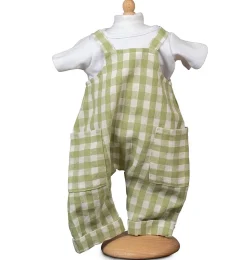 Mamamemo geruite tuinbroek met wit t-shirt