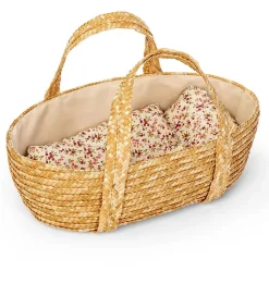 Mamamemo mozesmand / poppenreiswieg met beddengoed voor poppen tot 35 cm