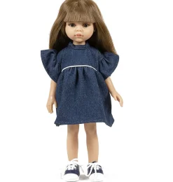 Minikane Amigas poppen robe Daisy en jean / denim