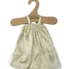 Minikane Amigas poppenjurk velvet gold met Minikane kledinghanger