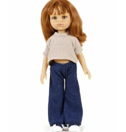 Minikane Amigas u2013 Ensemble pantalon Jean et top Faustine en double gaze galet