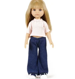 Minikane Amigas u2013 Ensemble pantalon Jean et top Faustine en double gaze rose tendre