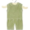 Minikane Barboteuse Orlando en tricot vert sauge voor Gordi poppen