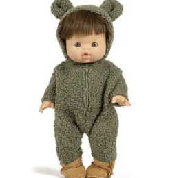 Minikane Berenpak Combinaison Winnie en bouclette kaki voor Gordi poppen
