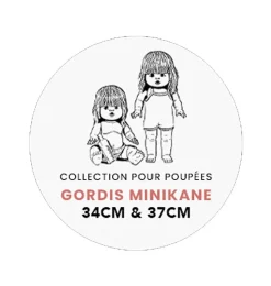 Minikane Gordi jurk / Robe Mu00e9lodie in cru00e9pon Fu00e9line met lurex bies