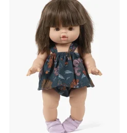 Minikane leren schoentjes voor Gordi poppen lila / roze