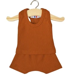 Minikane ondergoedset petits basiques Marcel cognac voor Gordi poppen