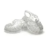 Minikane plastic sandalen voor Gordi poppen zilver met glitter