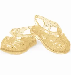 Minikane plastic sandalen voor Gordi poppen goud