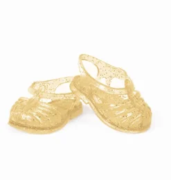 Minikane plastic sandalen voor Gordi poppen goud