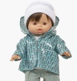 Minikane regenjas voor Gordi poppen design Arbres enneigu00e9s