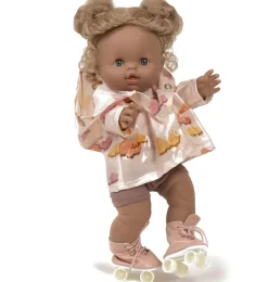 Minikane regenjas voor Gordi poppen design Happy Clouds