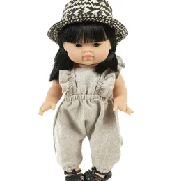 Minikane strohoed Pablo Noir voor Gordi poppen