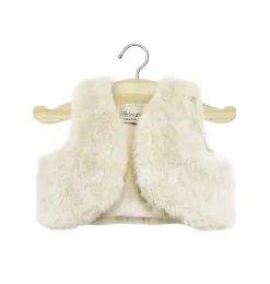 Minikane vestje imitatiebont Tao voor Gordi poppen / u00e9cru